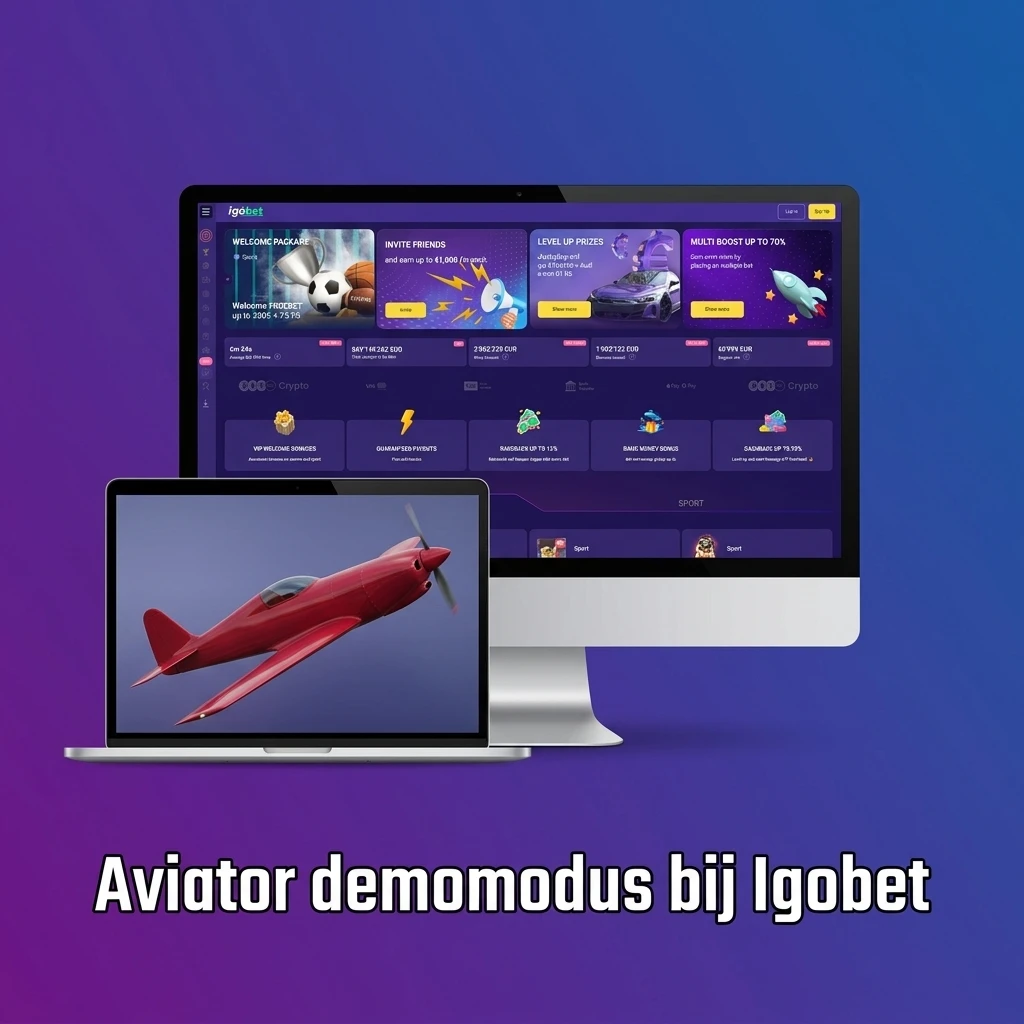 Aviator demomodus bij Igobet: oefen gratis met virtueel geld zonder account en leer het crashspel kennen.