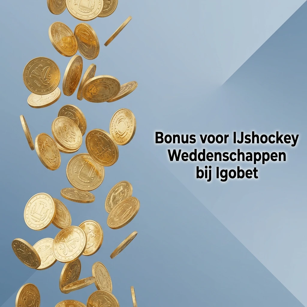 Igobet welkomstbonus voor ijshockeyweddenschappen met inzetvereisten en maximumbedrag op eerste storting