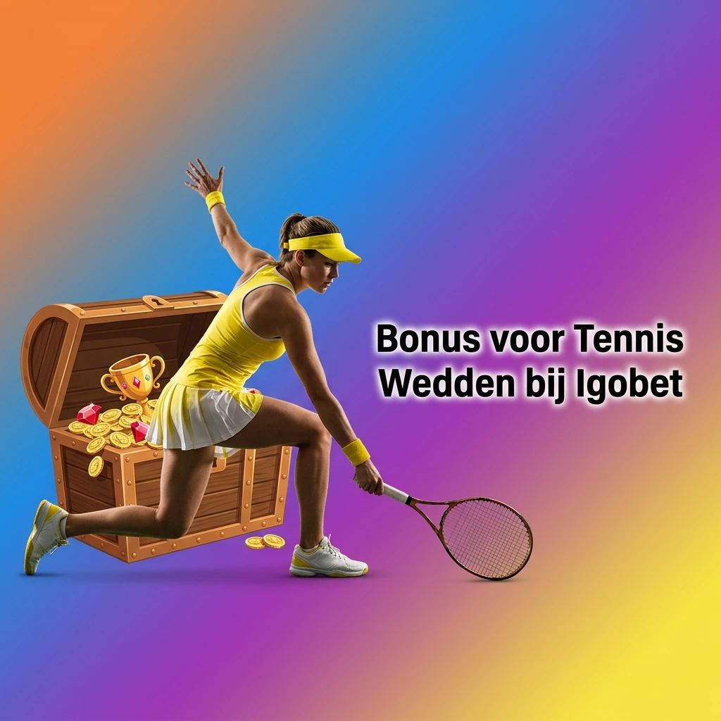 Igobet welkomstbonus voor tenniswedden na eerste storting, toepasbaar op Grand Slams en tennismarkten