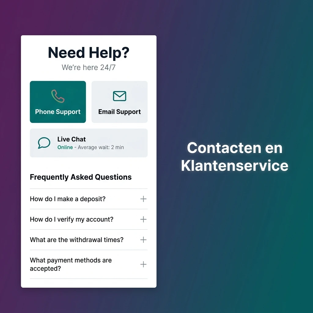 Igobet klantenservice 24/7 bereikbaar via live chat, e-mail en FAQ voor Nederlandse spelers