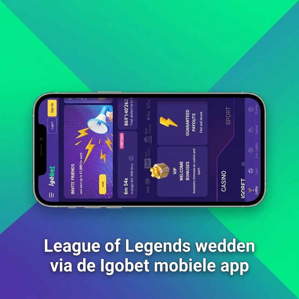 League of Legends weddenschappen plaatsen via de Igobet mobiele app op Android en iOS