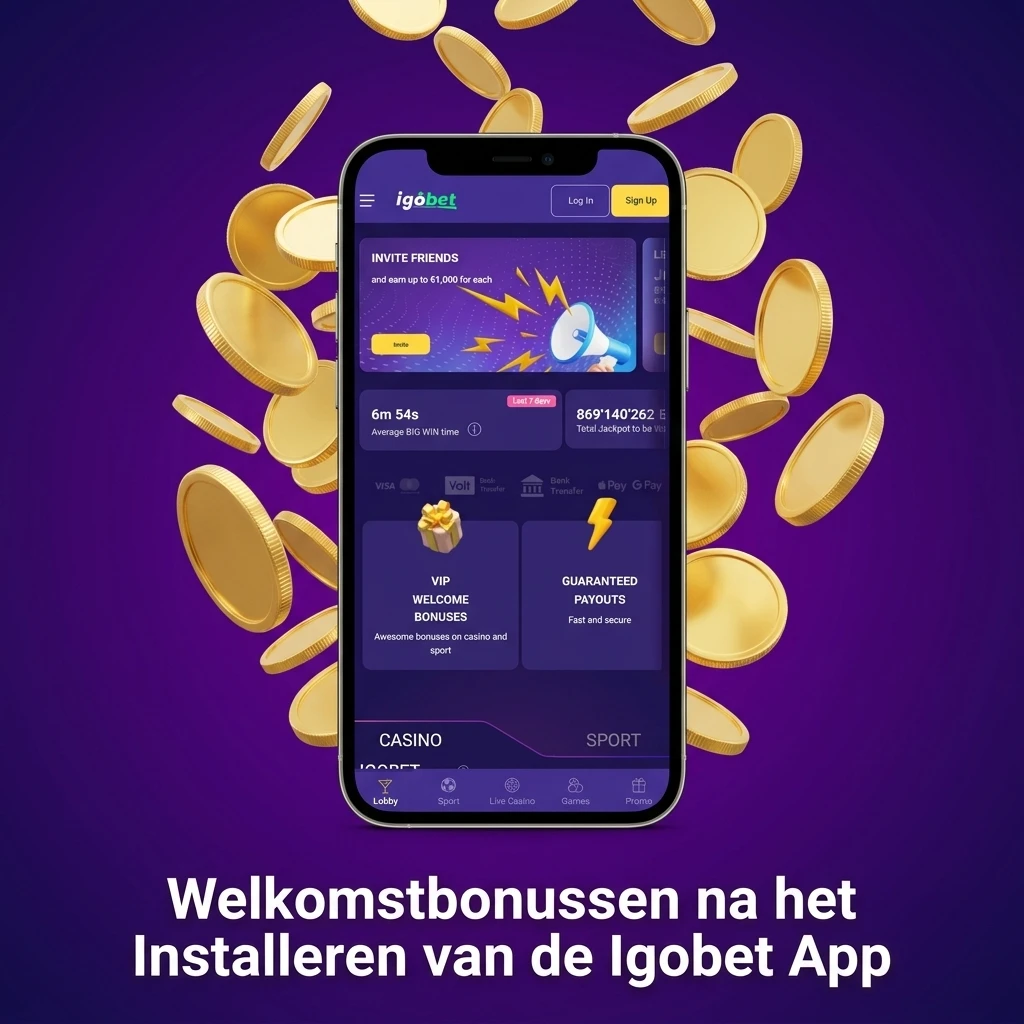 Igobet app welkomstbonus: tot €10.000 casinobonus, 800 gratis spins en sportbonus voor nieuwe spelers