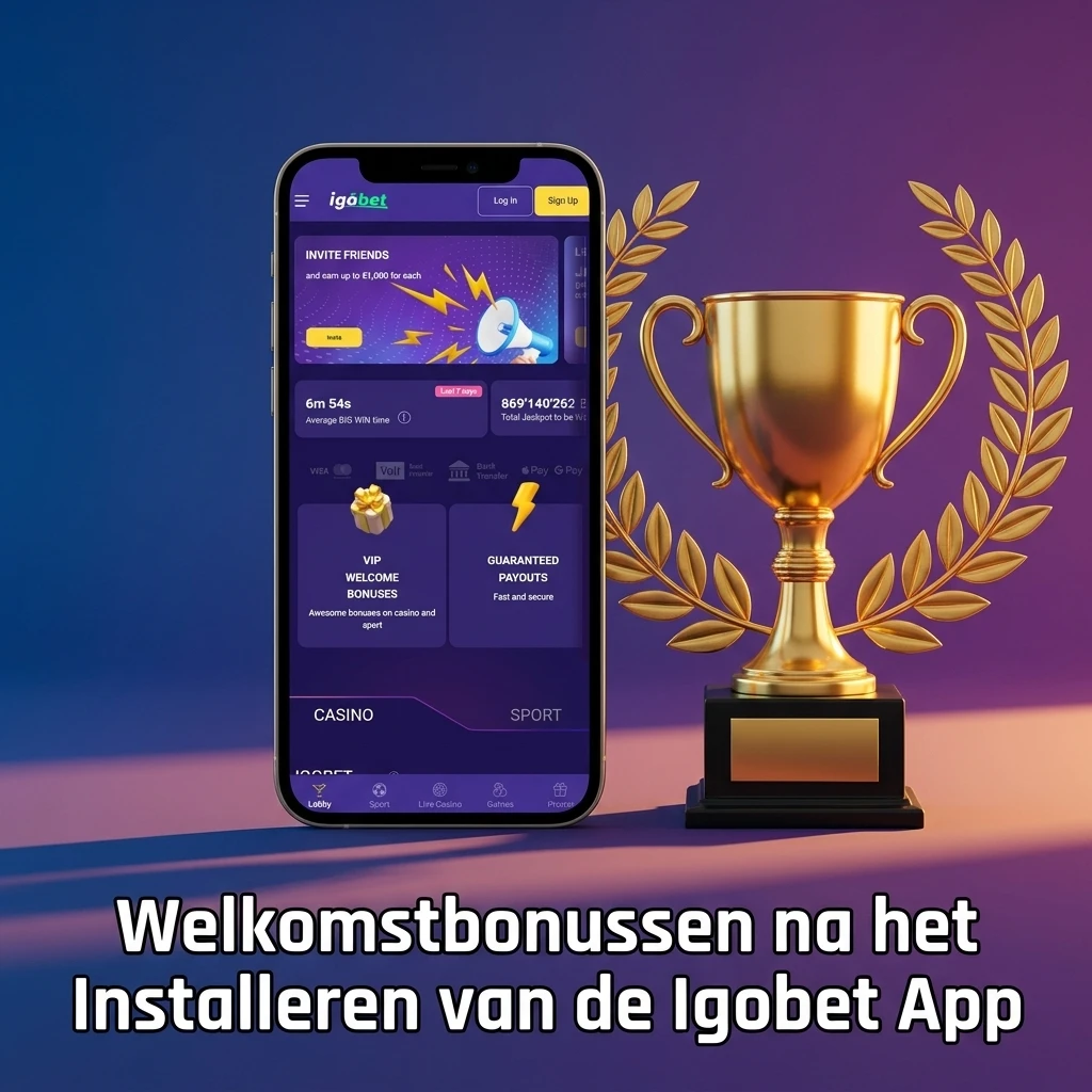 Igobet app welkomstbonus tot €10.000 en 800 gratis spins voor nieuwe spelers na installatie