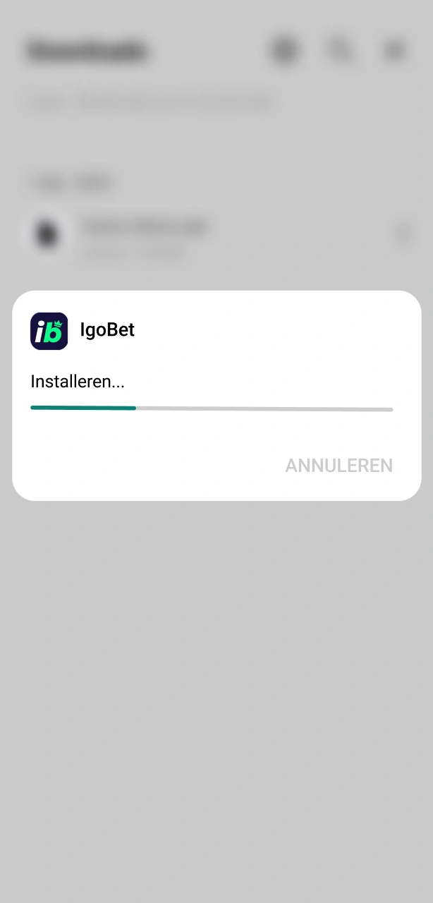 Installeer de Igobet app op je Android toestel en zet in op sport.