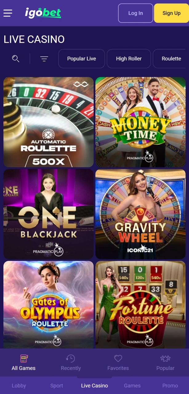 Speel de leukste gokkastspellen in het uitgebreide casino van de Igobet Android App.