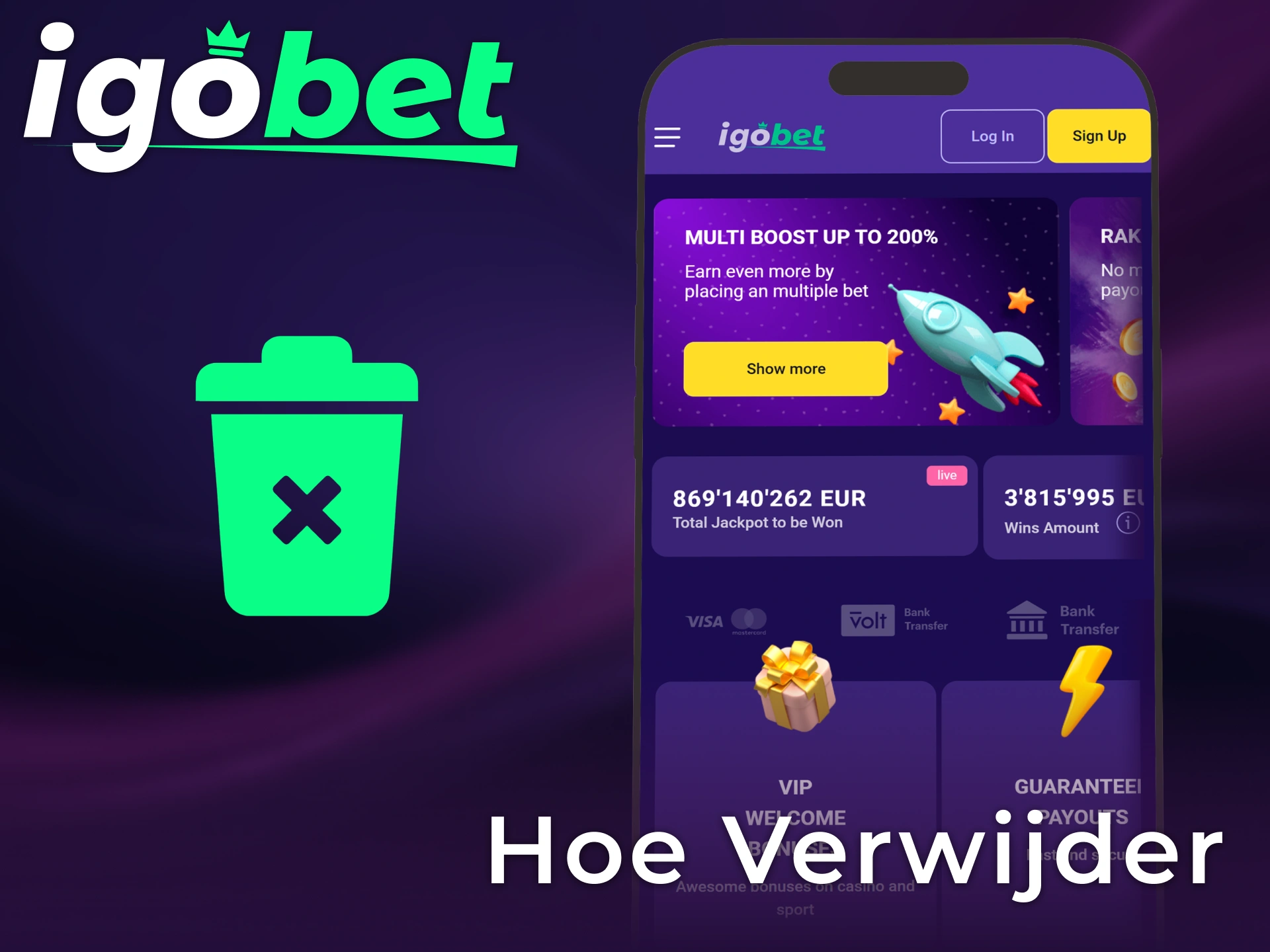 Verwijder de Igobet Android app indien nodig en beheer je mobiele opslagruimte.