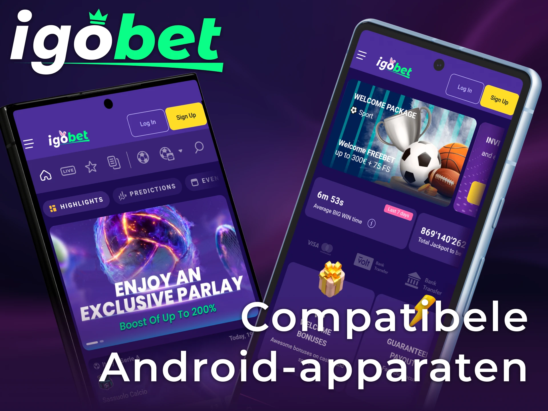 Controleer of je toestel behoort tot de compatibele Android-apparaten voor de Igobet Android App.