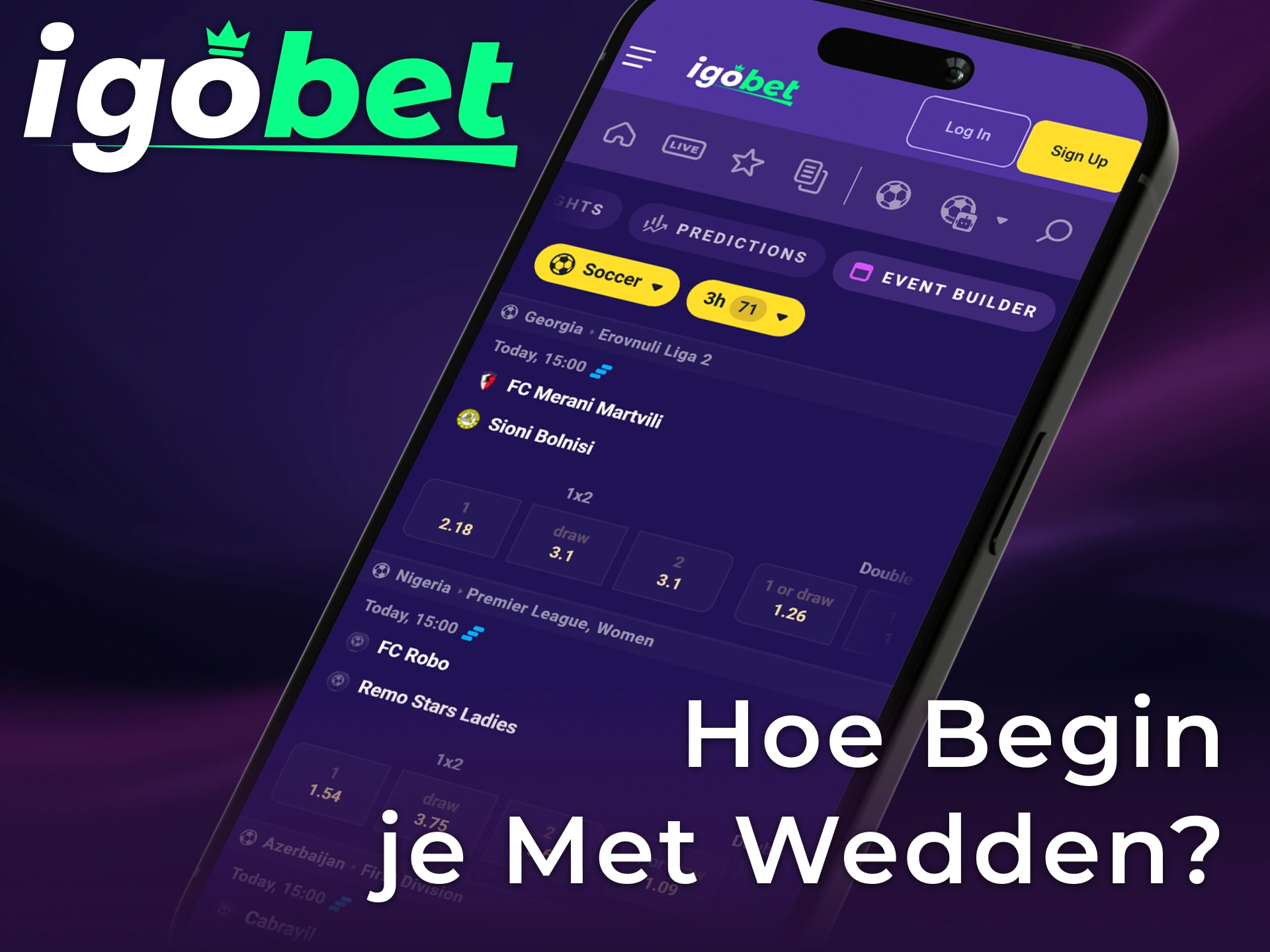 Volg deze Eenvoudige Stappen om te Beginnen met Weddenschappen in de Igobet App en win direct.