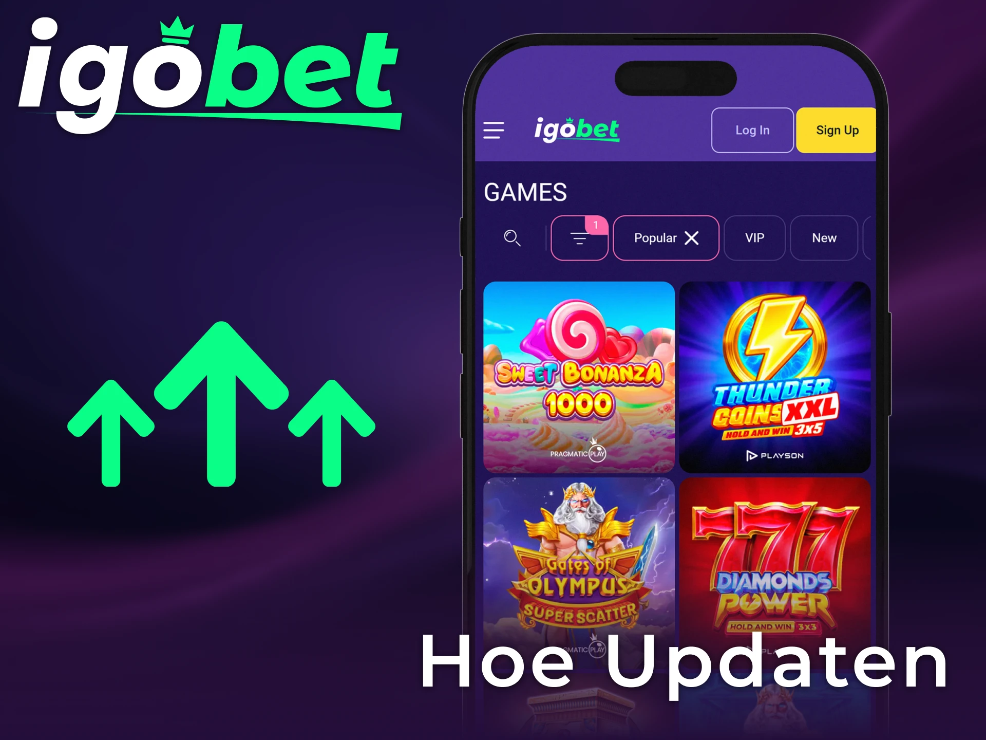 Update de Igobet iOS app regelmatig om de nieuwste functies te gebruiken.