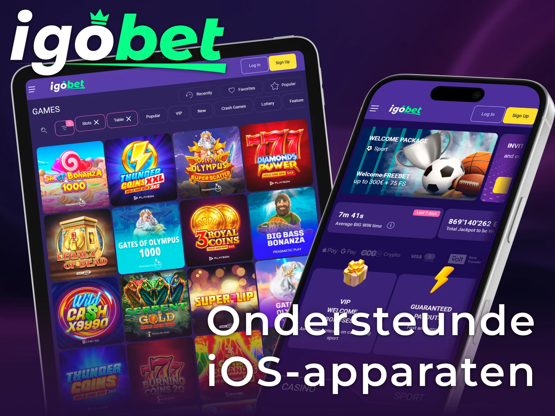 Controleer of jouw toestel tussen de ondersteunde iOS-apparaten voor de Igobet iOS app staat.