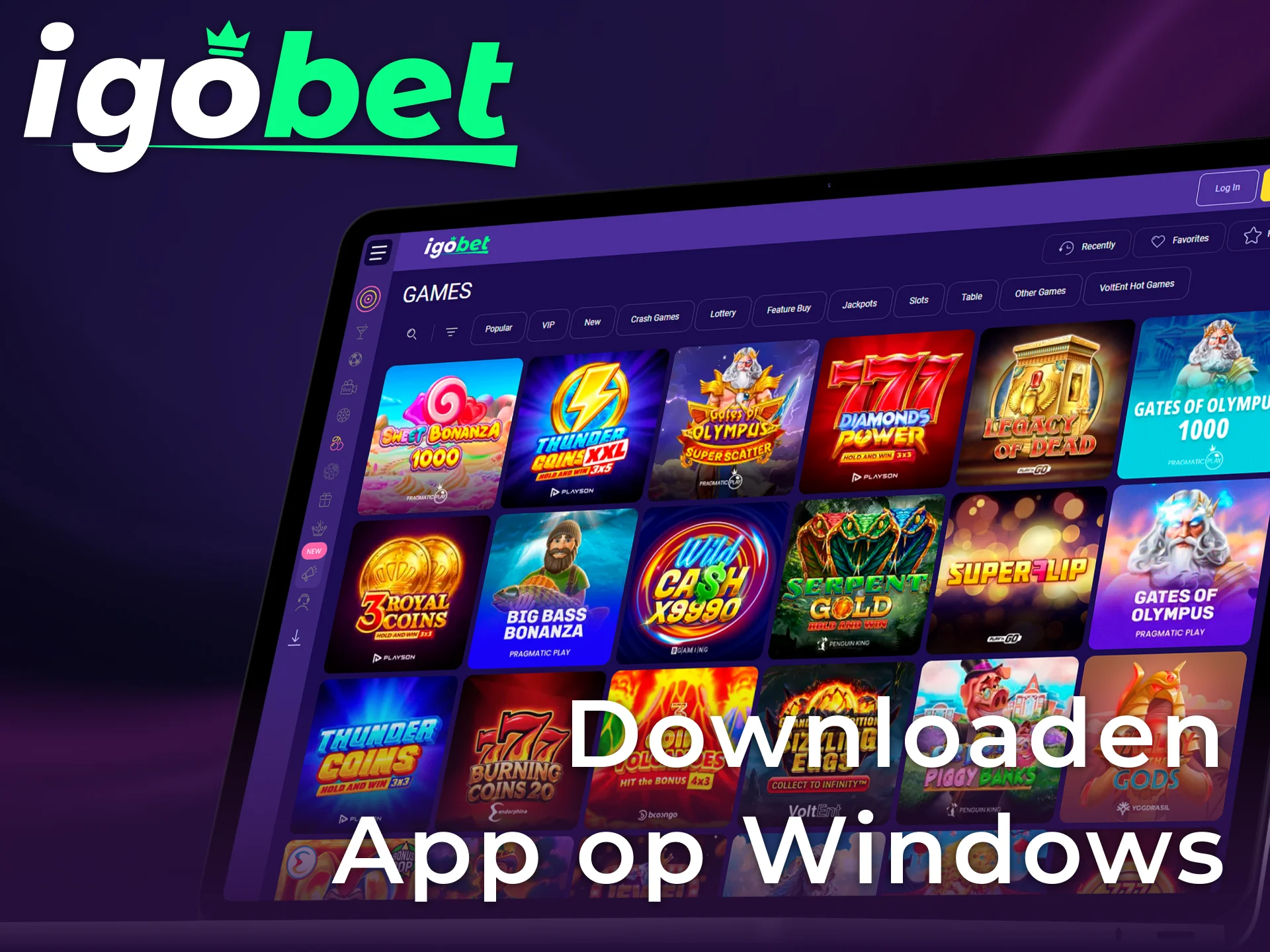 Download de Igobet Windows app om direct vanaf je computer te wedden.