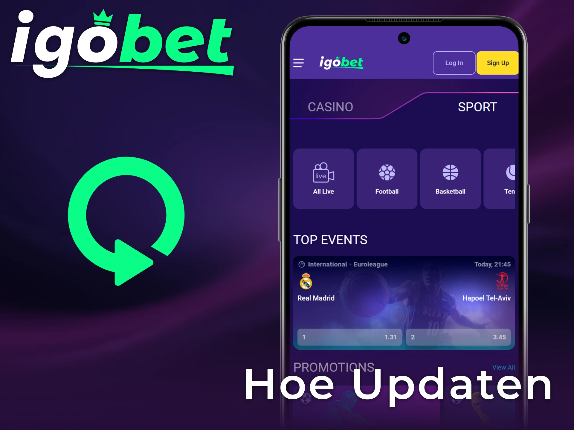 Werk de Igobet PWA bij naar de nieuwste versie voor de beste ervaring.