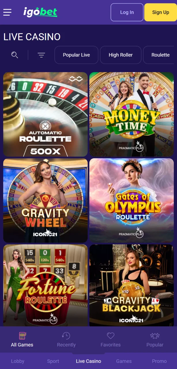 Ontdek de beste gokkasten en tafelspellen in de Igobet PWA casino sectie.