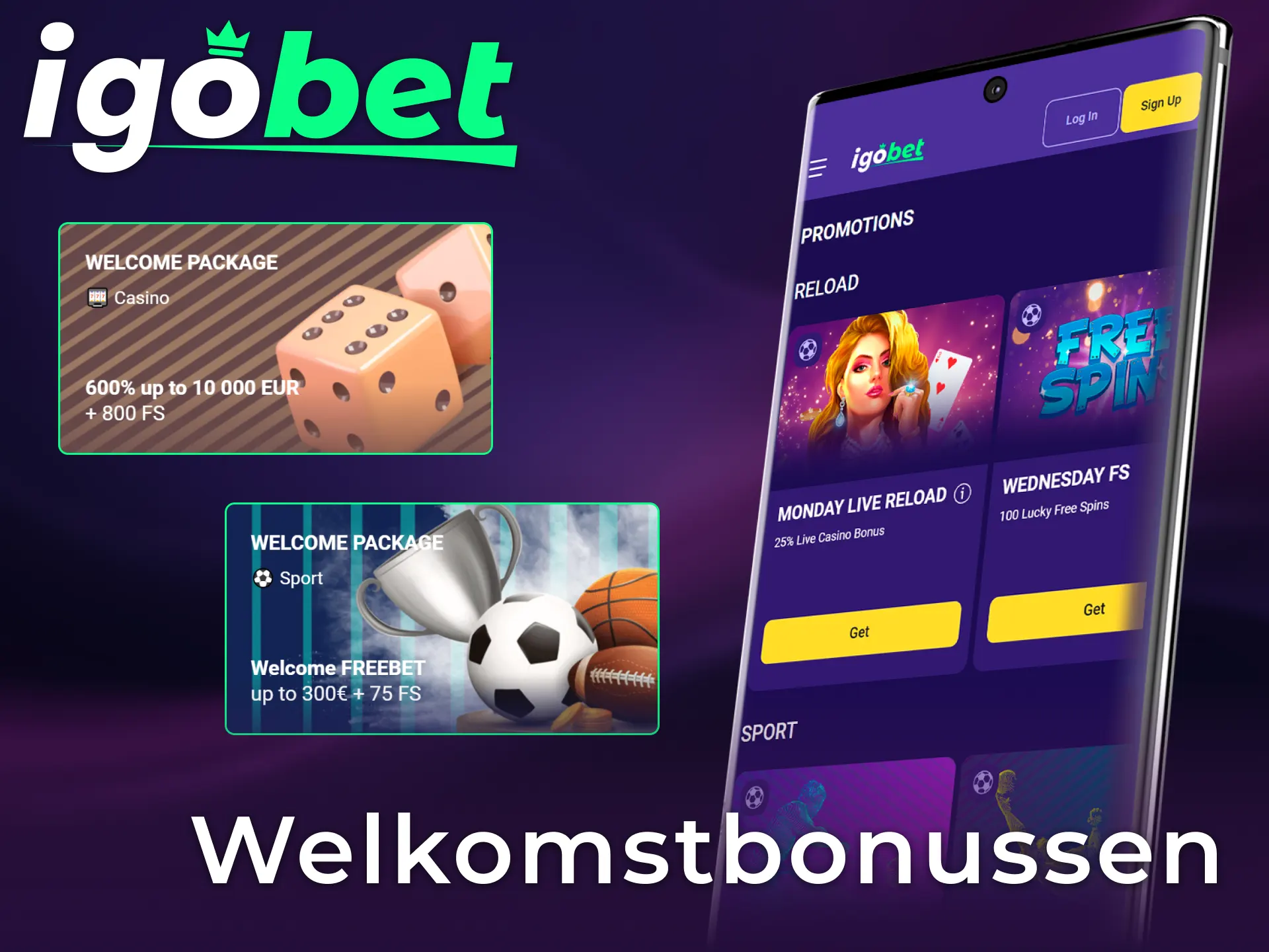 Claim een 100% Welcome Bonus na het installeren van de Igobet PWA.