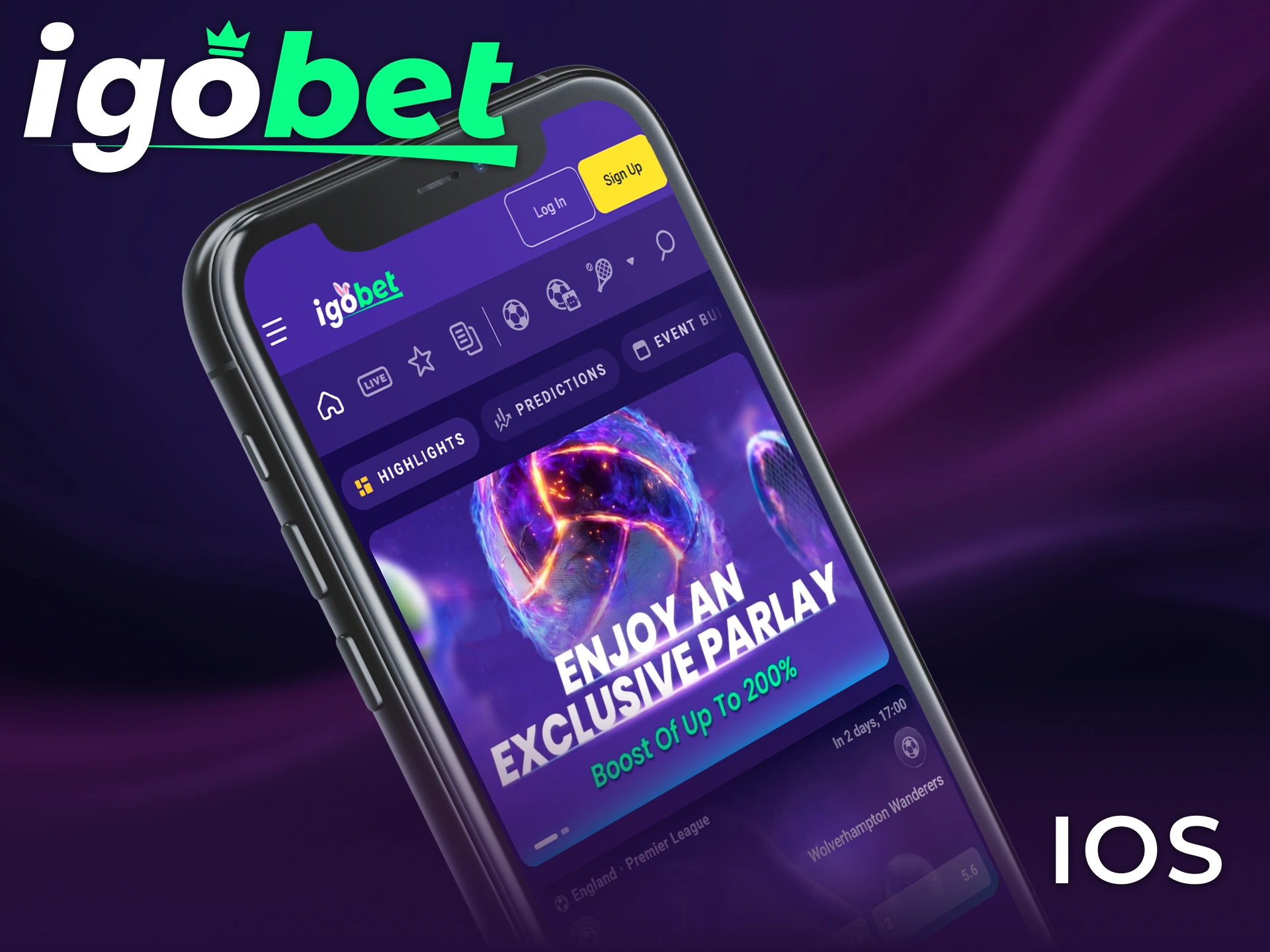 Installeer de iOS app van IgoBet op je iPhone voor een soepele ervaring.