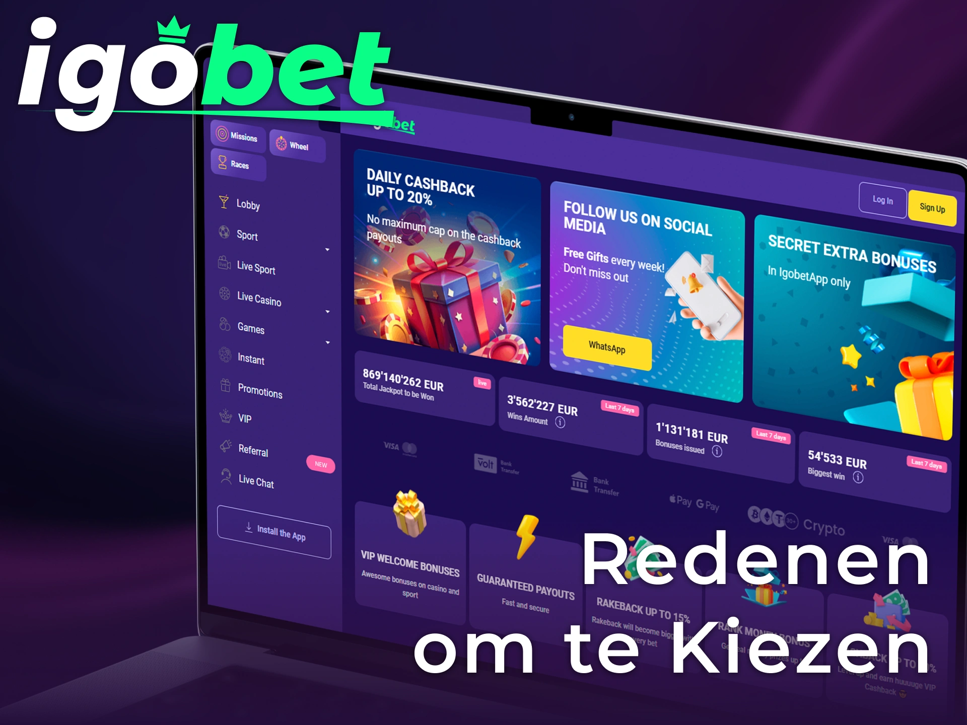 Ontdek de belangrijkste redenen om voor IgoBet te kiezen en begin direct met winnen.