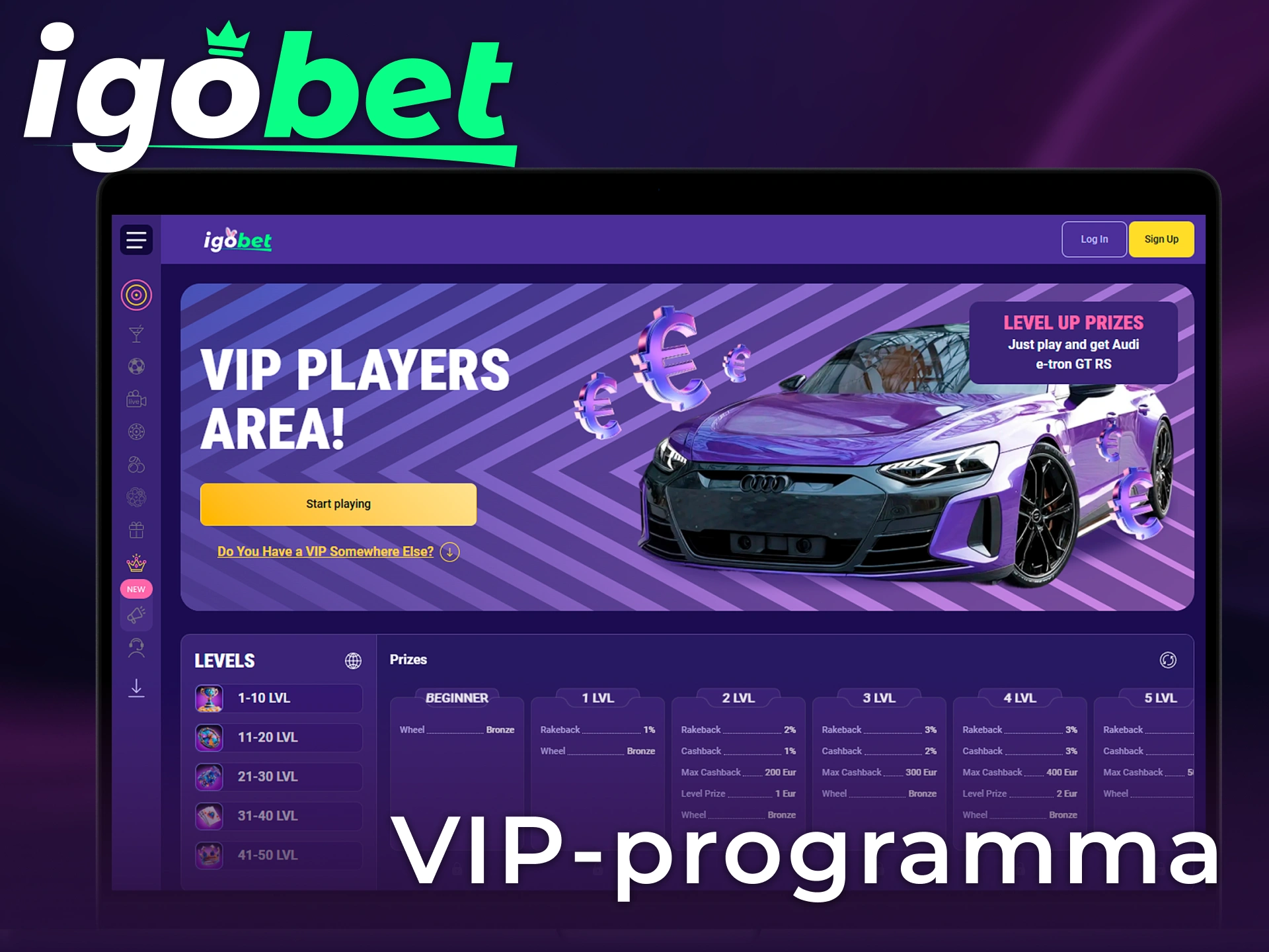 Word lid van het exclusieve VIP-programma van IgoBet voor unieke beloningen en extra voordelen.