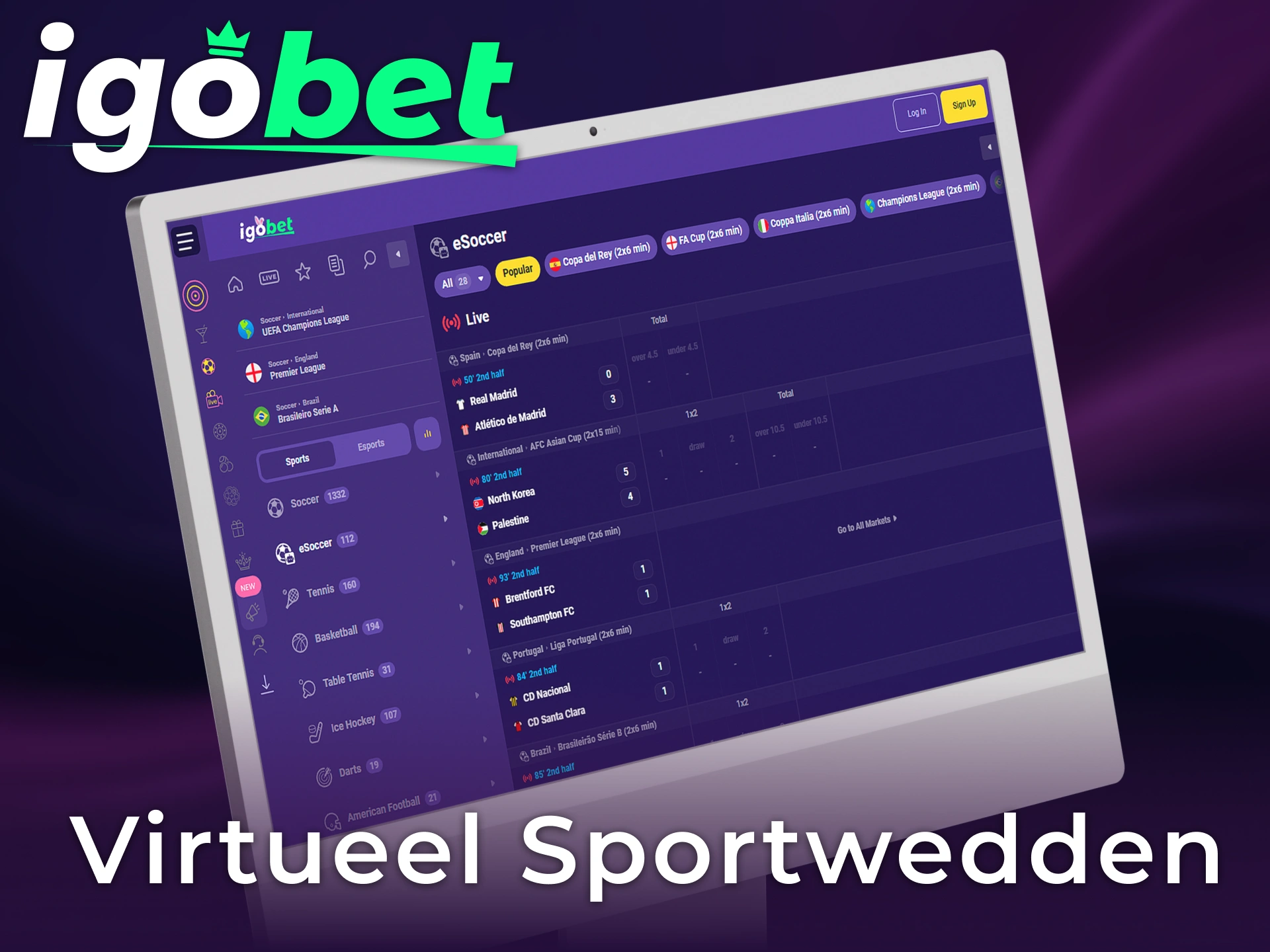 Ontdek de dynamische wereld van virtuele sportweddenschappen bij IgoBet voor snelle actie.