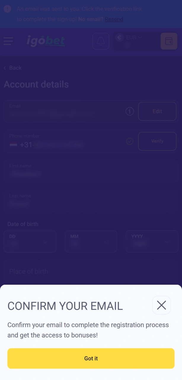 Bevestig je identiteit bij IgoBet voor een veilige ervaring tijdens Aviator.